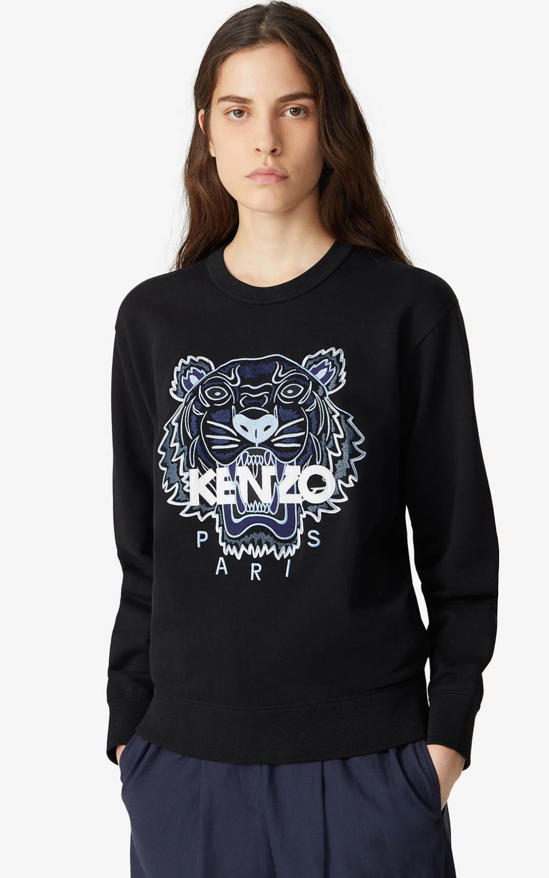 Kenzo Tiger φούτερ γυναικεια μαυρα | GR657871